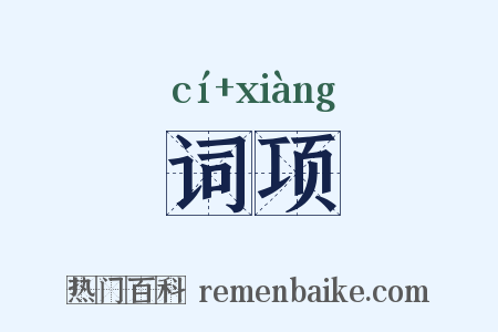 词项是什么意思的图片
